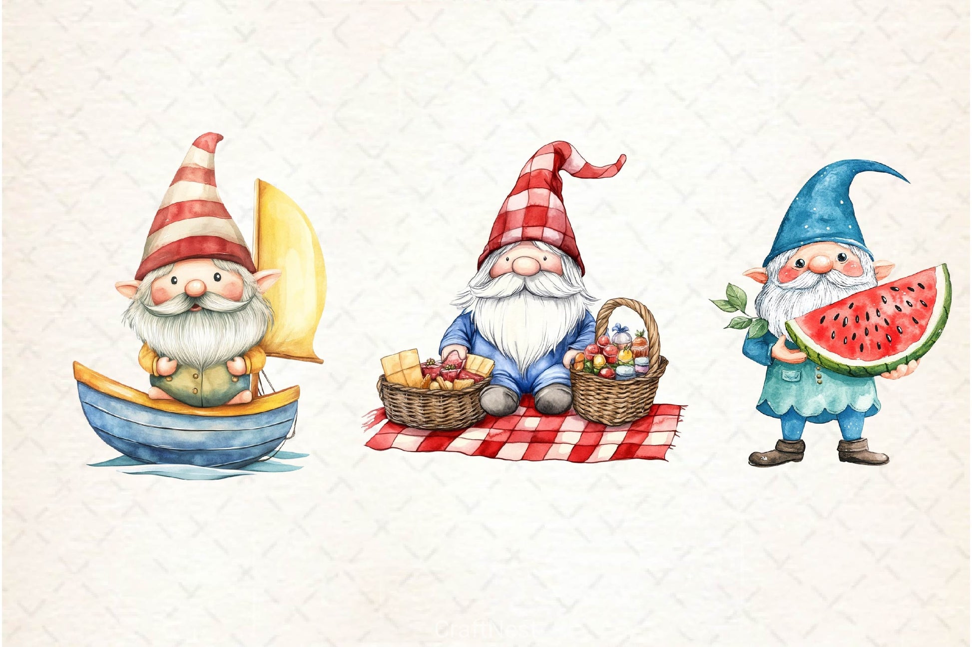 Summer Gnome Clipart Bundle 2 - CraftNest - Digital Crafting and Art