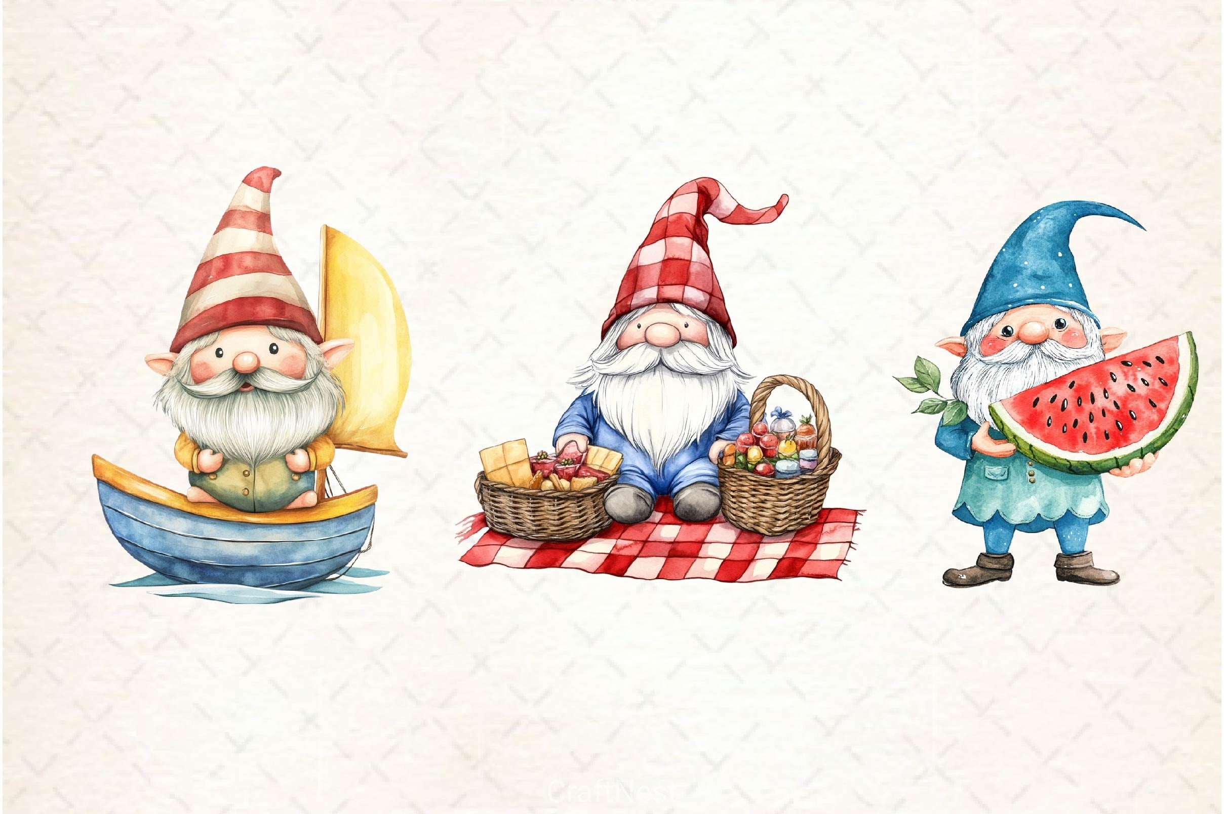 Summer Gnome Clipart Bundle 2 - CraftNest - Digital Crafting and Art