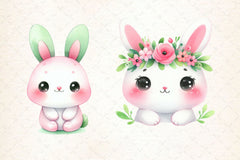 Cute Easter Bunny Clipart Bundle 9 - CraftNest - Digital Crafting and Art