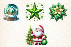 Green Christmas Clipart Bundle 2 - CraftNest - Digital Crafting and Art