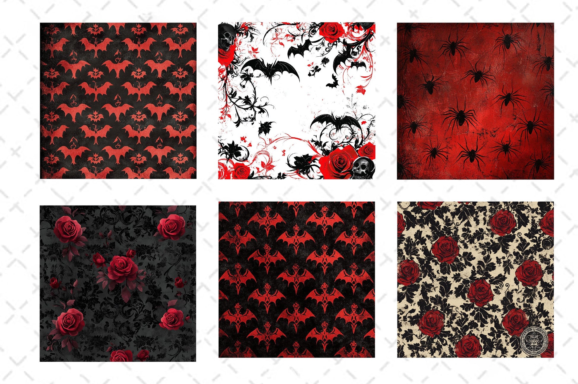 Vampire Romance Digital Paper - CraftNest - Digital Crafting and Art