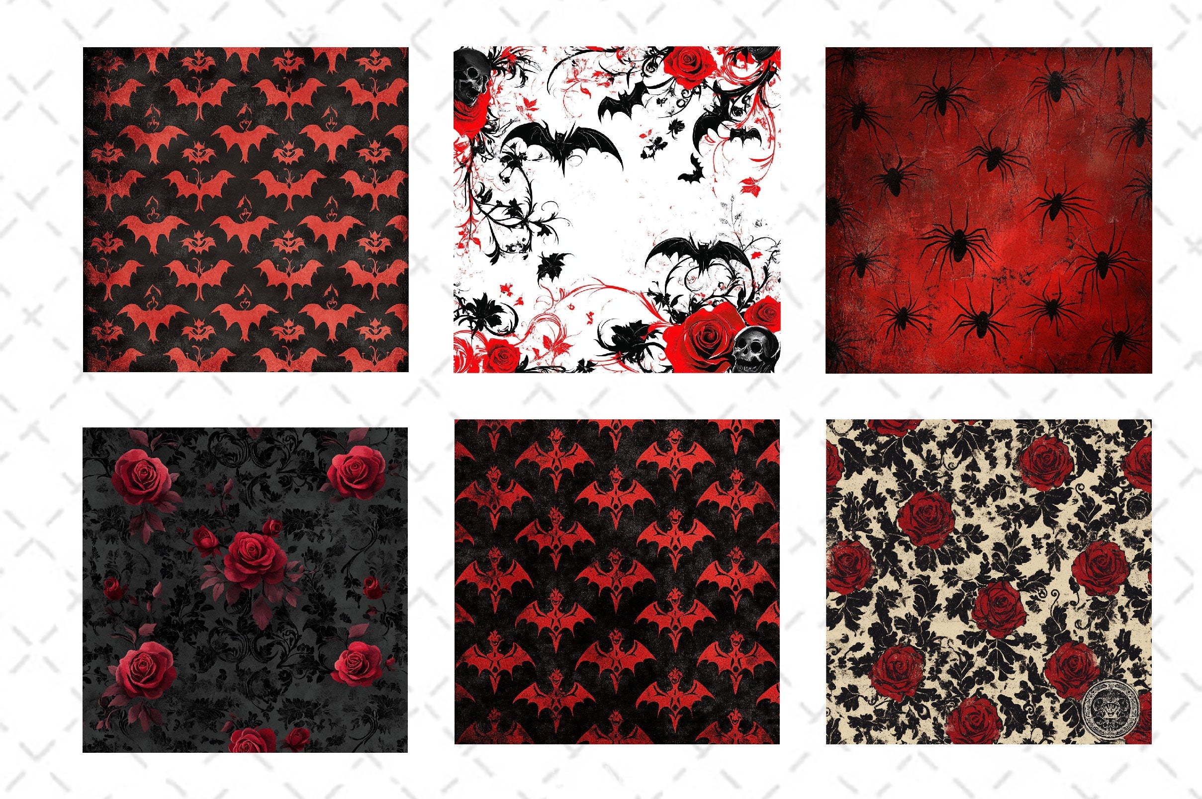 Vampire Romance Digital Paper - CraftNest - Digital Crafting and Art