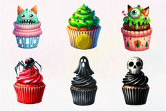 Halloween Scary Cupcake Clipart Bundle - CraftNest - Digital Crafting and Art