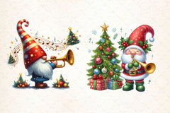 Christmas Gnome Musicians Clipart Bundle 2 - CraftNest - Digital Crafting and Art