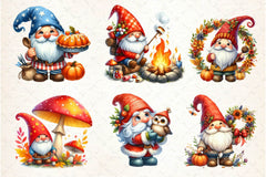Autumn Gnomes Clipart Bundle 3 - CraftNest - Digital Crafting and Art