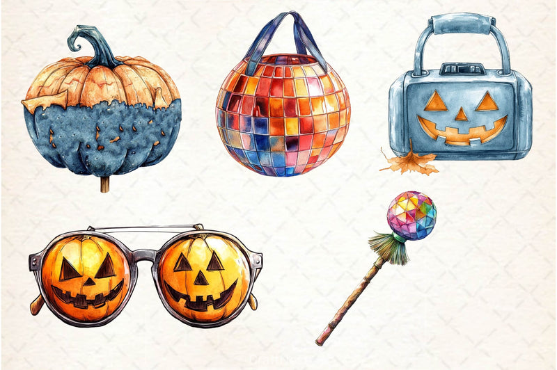 Disco Halloween Clipart Bundle 2 - CraftNest - Digital Crafting and Art