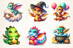 Baby Dragon Clipart Bundle 3 - CraftNest - Digital Crafting and Art