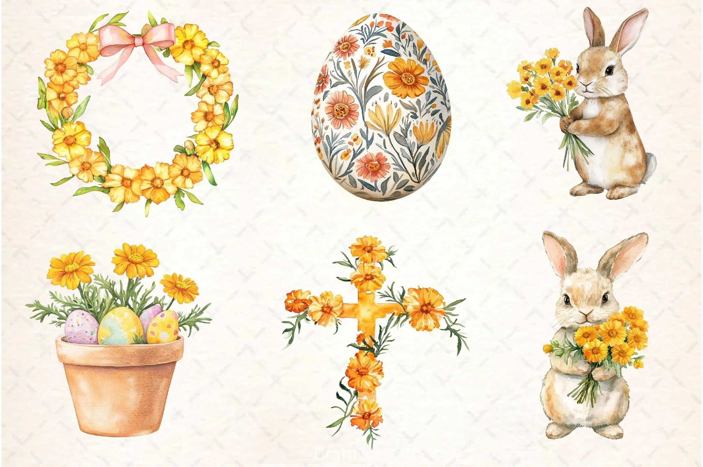 Marigold Easter Clipart Bundle 2 - CraftNest - Digital Crafting and Art
