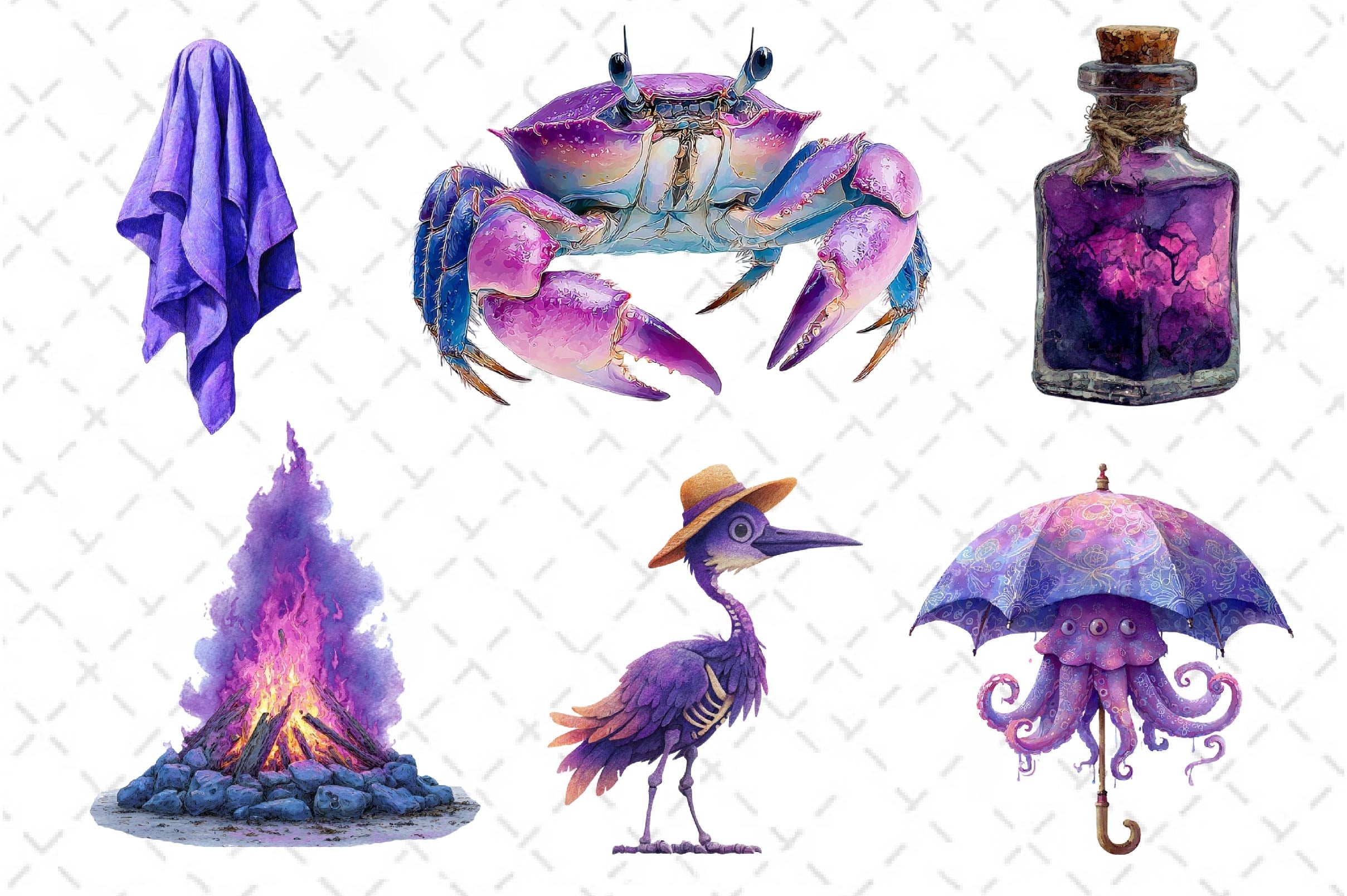 Creepy Summer Beach Clipart Bundle - CraftNest - Digital Crafting and Art