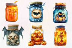 Halloween Mason Jar Clipart Bundle - CraftNest - Digital Crafting and Art