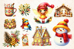 Yellow Christmas Clipart Bundle - CraftNest - Digital Crafting and Art