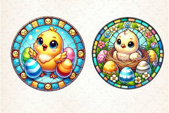 Easter Stained Glass Chick Clipart Bundle - CraftNest - Digital Crafting and Art