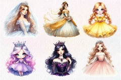 Cute Princess Clipart Bundle - CraftNest - Digital Crafting and Art