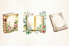 Vintage Books Clipart Bundle - CraftNest - Digital Crafting and Art