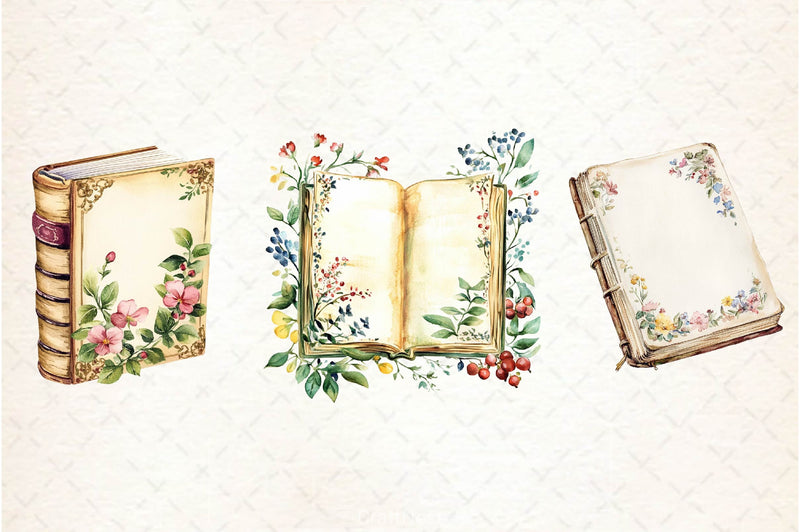 Vintage Books Clipart Bundle - CraftNest - Digital Crafting and Art