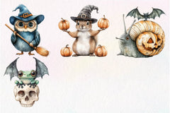 Quirky Halloween Animals Clipart Bundle - CraftNest - Digital Crafting and Art