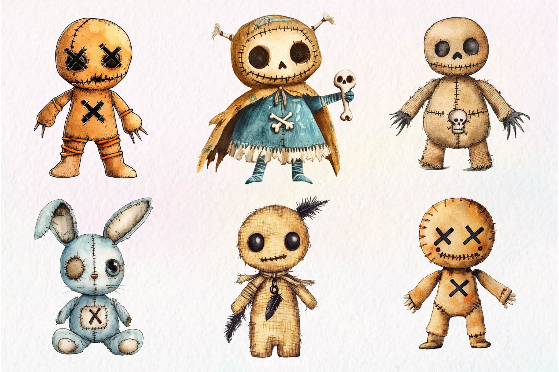 Halloween Voodoo Doll Clipart Bundle 2 - CraftNest - Digital Crafting and Art