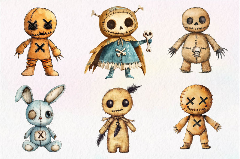 Halloween Voodoo Doll Clipart Bundle 2 - CraftNest - Digital Crafting and Art