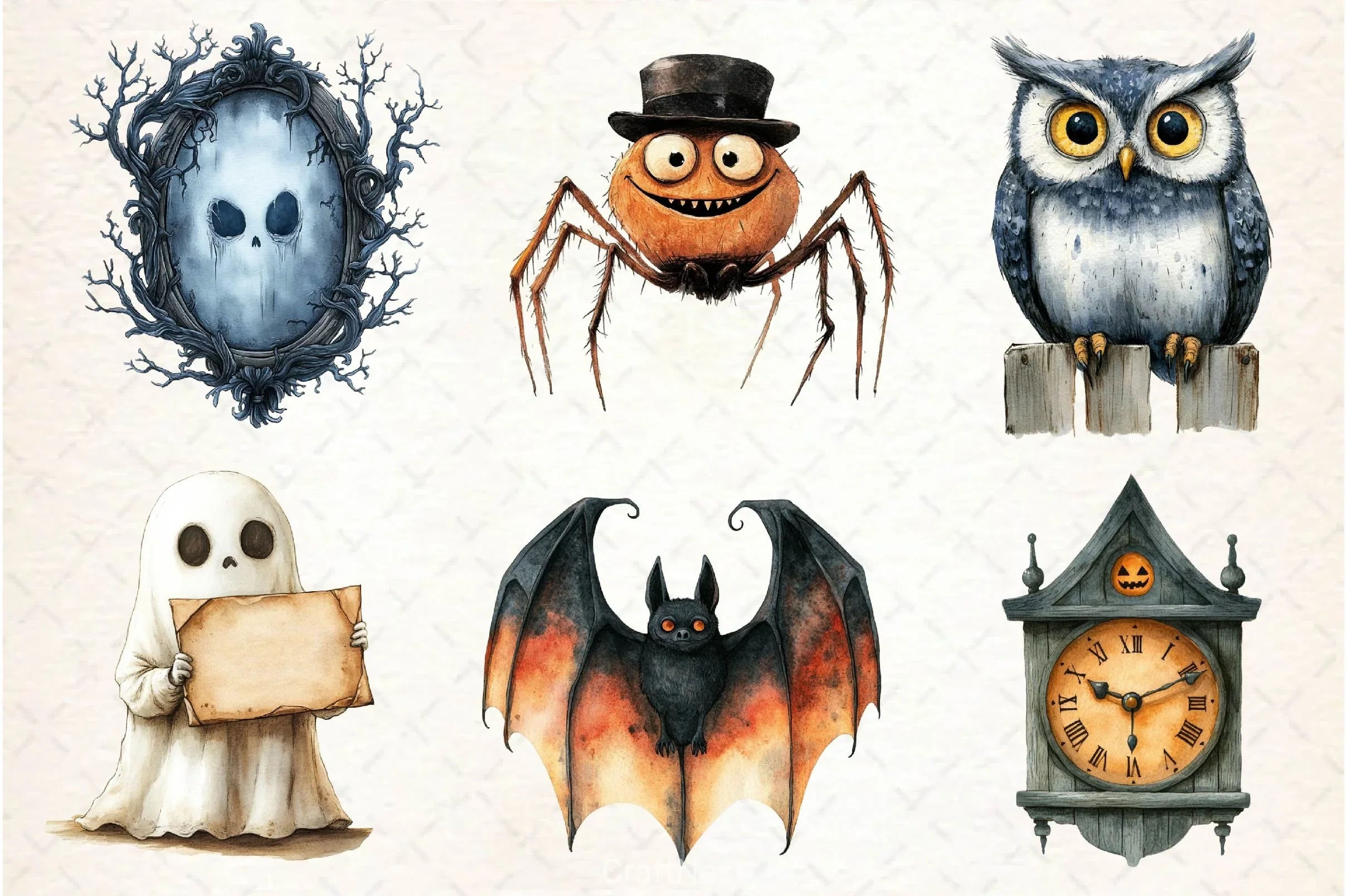 Vintage Halloween Clipart Bundle 6 - CraftNest - Digital Crafting and Art