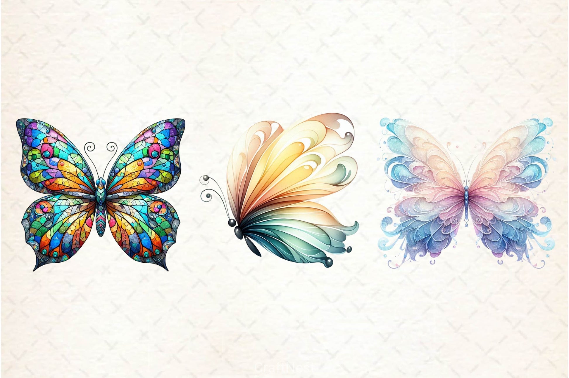 Colorful Spring Butterfly Clipart Bundle - CraftNest - Digital Crafting and Art