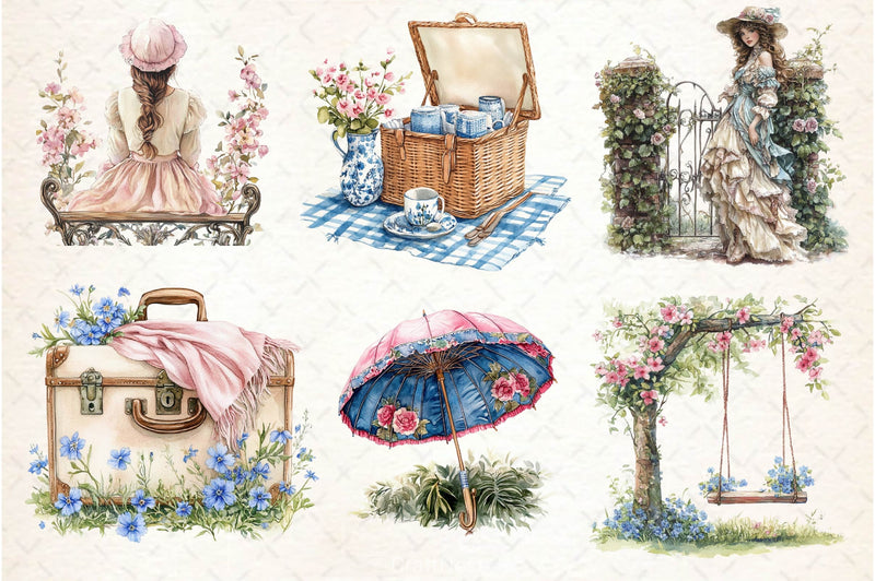 Cozy Romantic Spring Clipart Bundle12 - CraftNest - Digital Crafting and Art