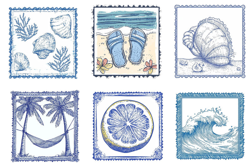 Summer Coastal Clipart Bundle - CraftNest - Digital Crafting and Art