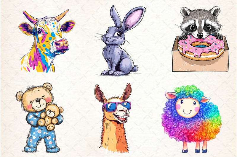 Funny Quirky Animals Clipart Bundle 2 - CraftNest - Digital Crafting and Art