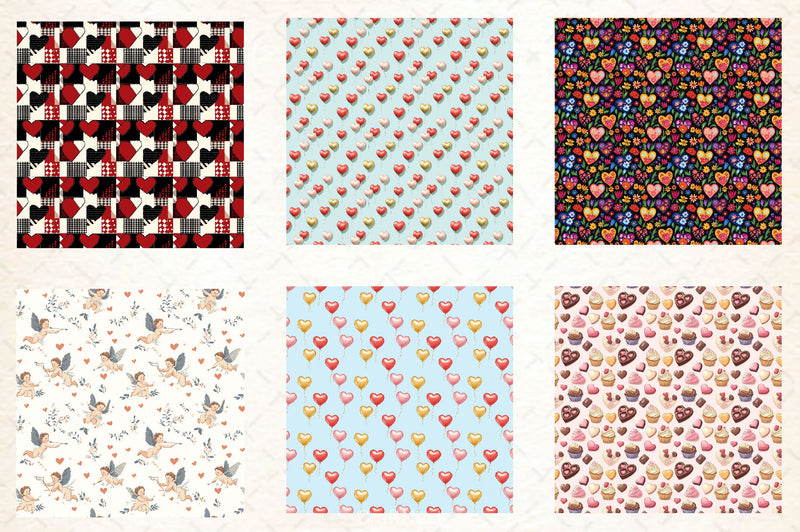 Valentine Digital Paper - CraftNest - Digital Crafting and Art