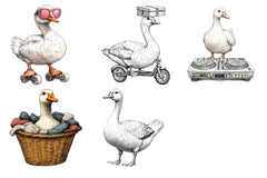 Silly Goose Clipart Bundle 1 - CraftNest - Digital Crafting and Art