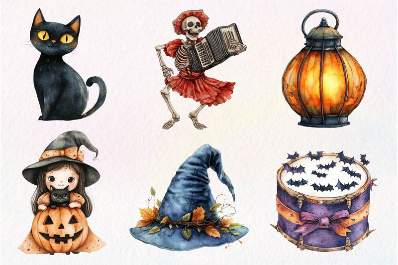 Vintage Halloween Diecuts Clipart Bundle - CraftNest - Digital Crafting and Art