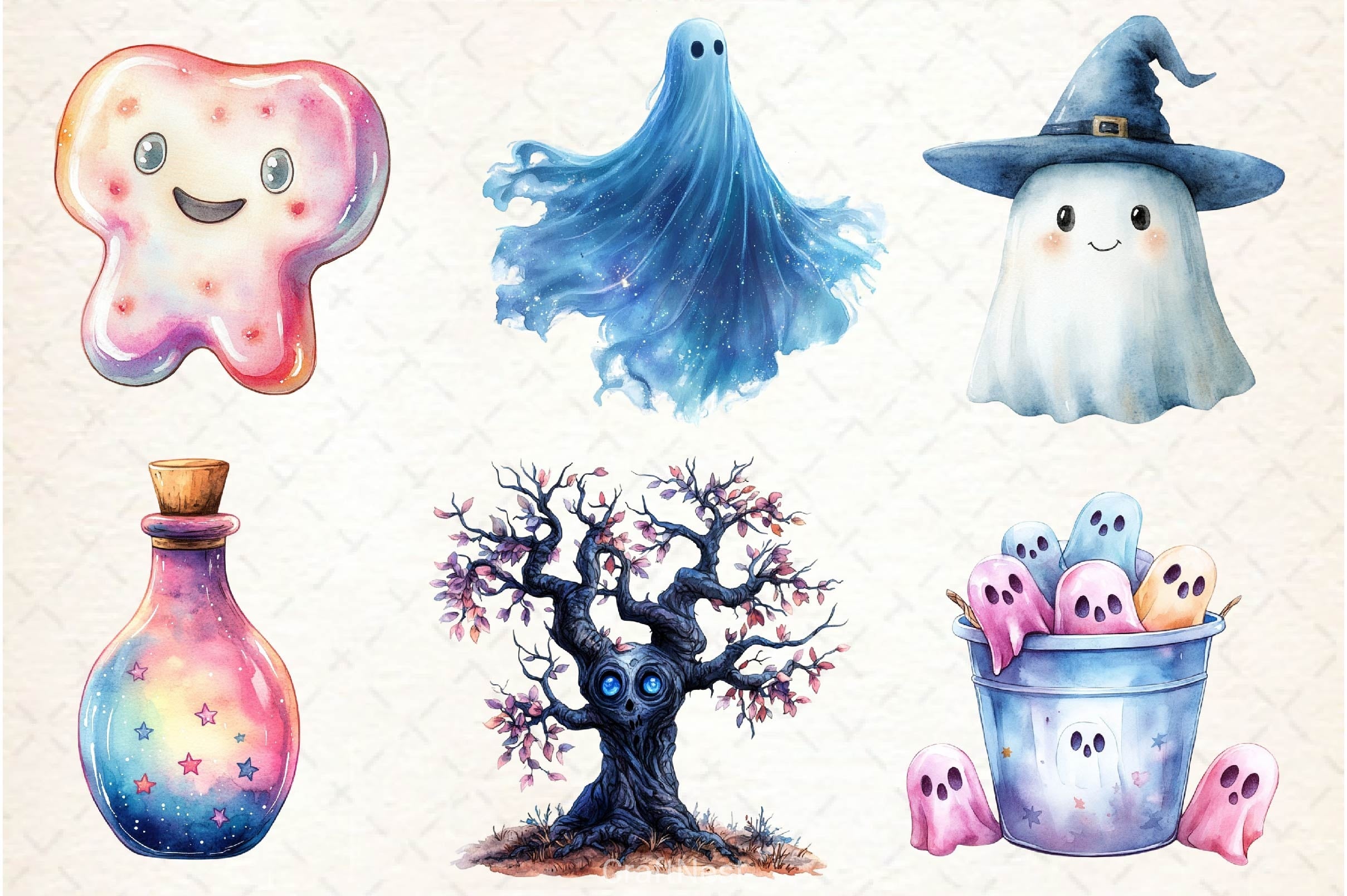Pastel Halloween Clipart Bundle 5 - CraftNest - Digital Crafting and Art