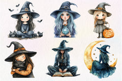 Halloween Cute Witch Clipart Bundle 3 - CraftNest - Digital Crafting and Art