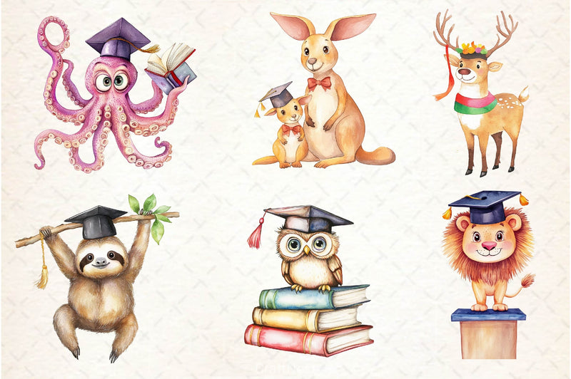 Cute Graduation Clipart Bundle - CraftNest - Digital Crafting and Art