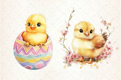 Cute Baby Chick Easter Clipart Bundle - CraftNest - Digital Crafting and Art