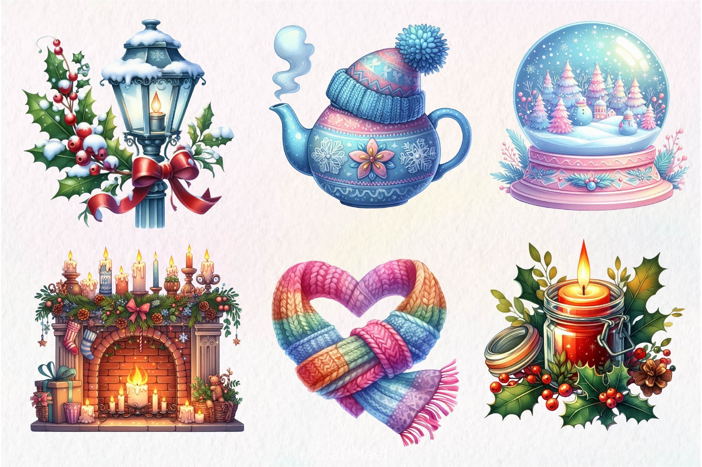 Cozy Winter Wonderland Collection Clipart Bundle - CraftNest - Digital Crafting and Art