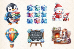 Cozy Winter Educational Clipart Bundle 2 - CraftNest - Digital Crafting and Art