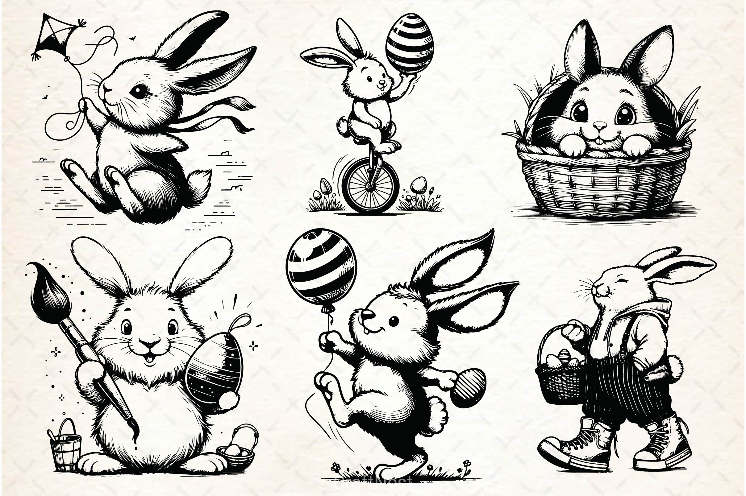 Easter Bunny SVG Bundle - CraftNest - Digital Crafting and Art