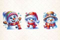 Christmas Icing Snowman Clipart Bundle - CraftNest - Digital Crafting and Art