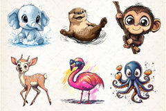 Funny Animals Clipart Bundle 4 - CraftNest - Digital Crafting and Art