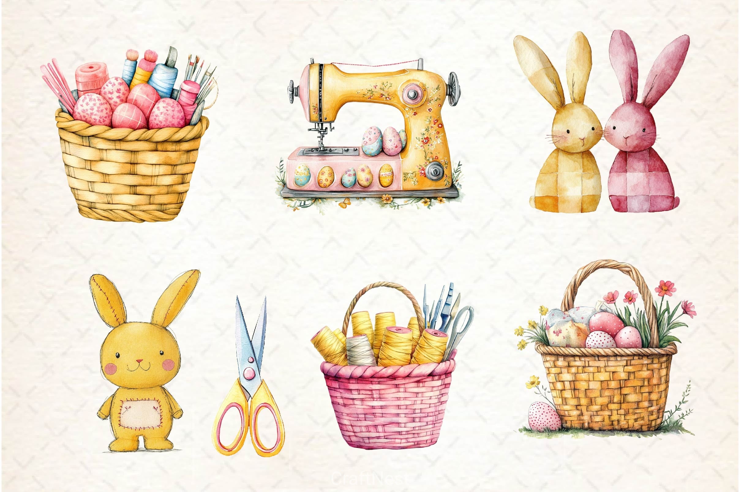 Easter Sewing Clipart Bundle 2 - CraftNest - Digital Crafting and Art