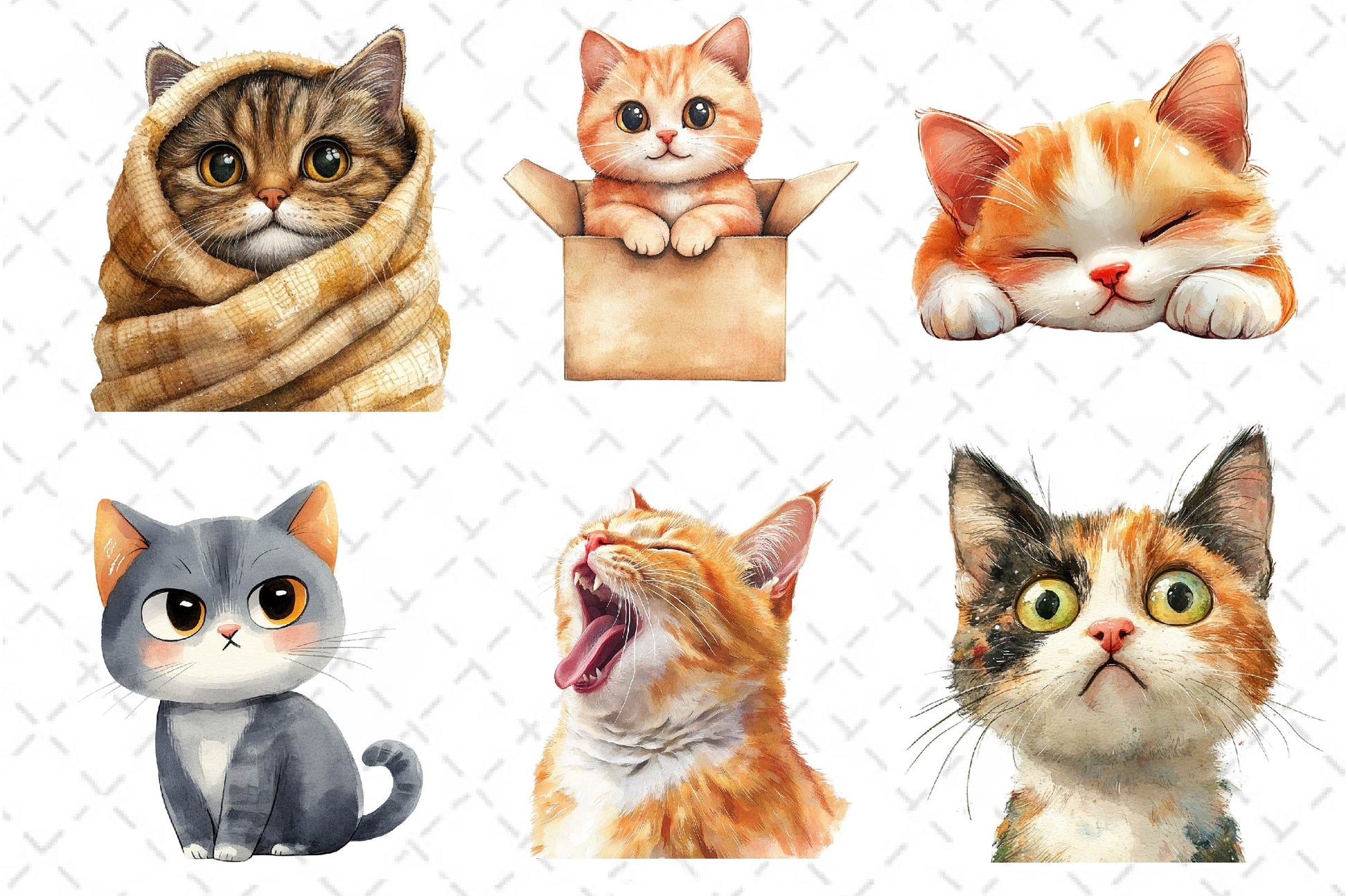Funny Meme Cats Clipart Bundle - CraftNest - Digital Crafting and Art