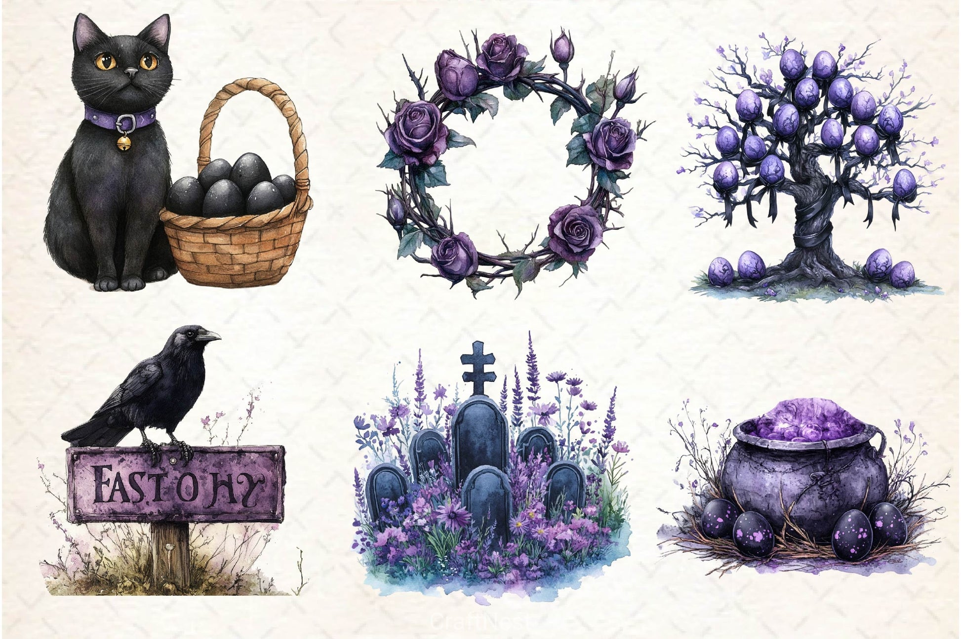 Gothic Easter Clipart Bundle 4 - CraftNest - Digital Crafting and Art