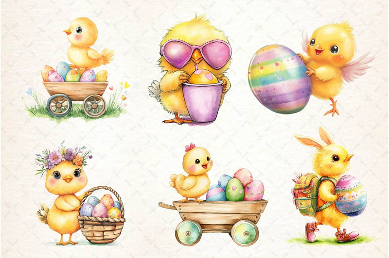 Quirky Easter Chick Clipart Bundle - CraftNest - Digital Crafting and Art
