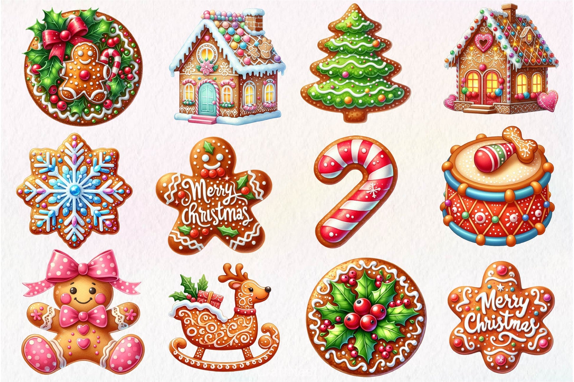 Christmas Gingerbread Clipart Bundle 3 - CraftNest - Digital Crafting and Art