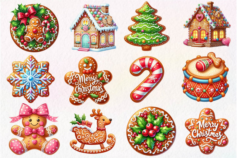 Christmas Gingerbread Clipart Bundle 3 - CraftNest - Digital Crafting and Art