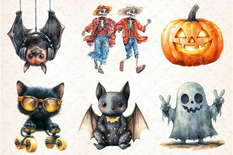 Disco Halloween Clipart Bundle 2 - CraftNest - Digital Crafting and Art