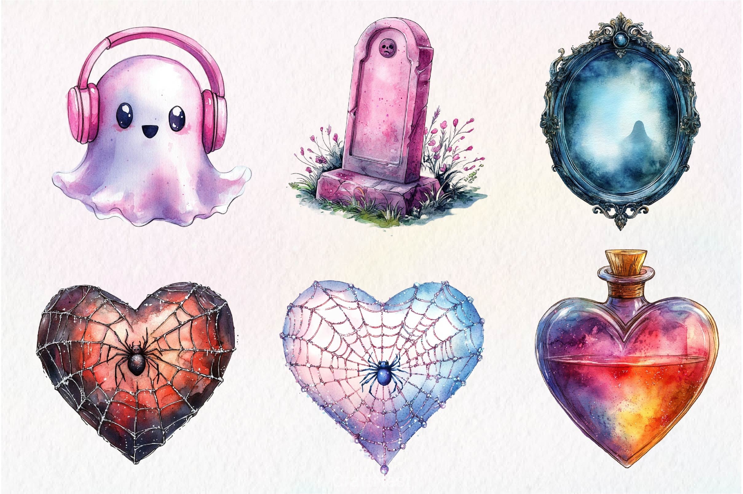 Pink Halloween Clipart Bundle 4 - CraftNest - Digital Crafting and Art