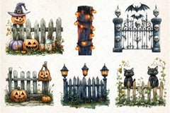 Halloween Fence Clipart Bundle - CraftNest - Digital Crafting and Art