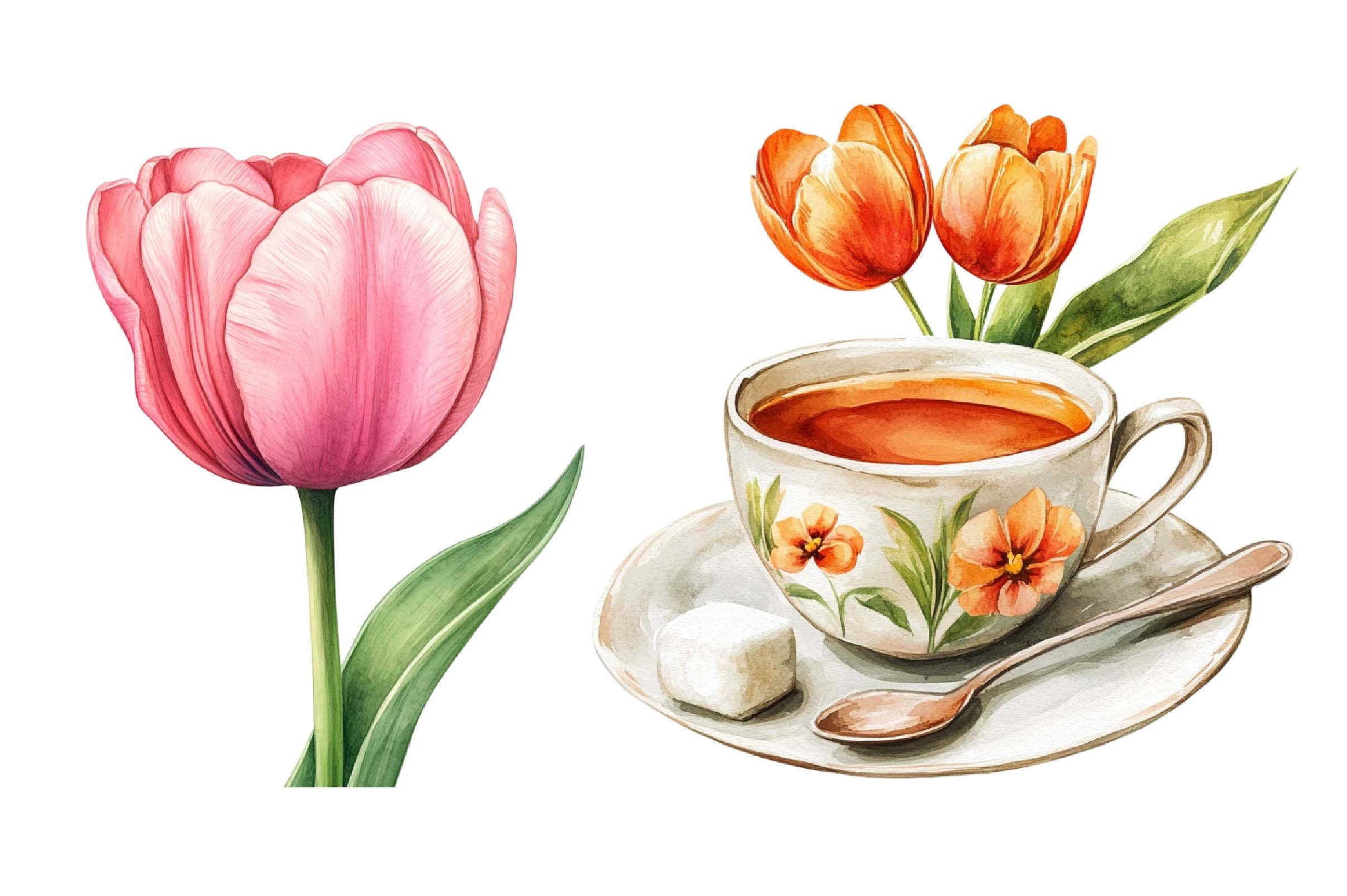 Amsterdam Summer Tulips Clipart Bundle - CraftNest - Digital Crafting and Art
