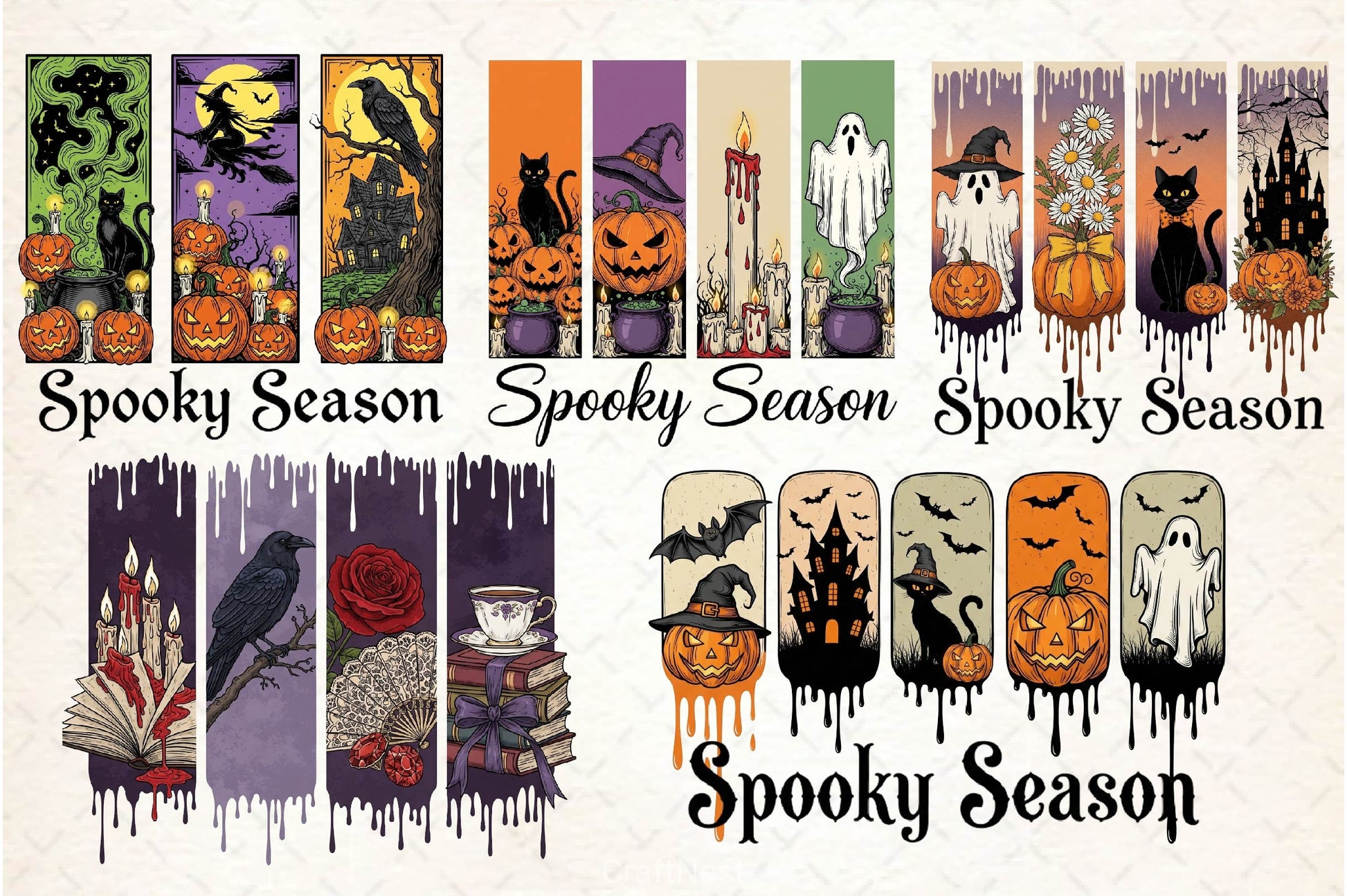 Brushstroke Spooky Season Clipart Bundle - CraftNest - Digital Crafting and Art